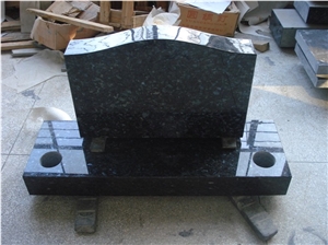 Emerald Pearl Granite Upright Headstone, Hot Sell Granite Tombstone