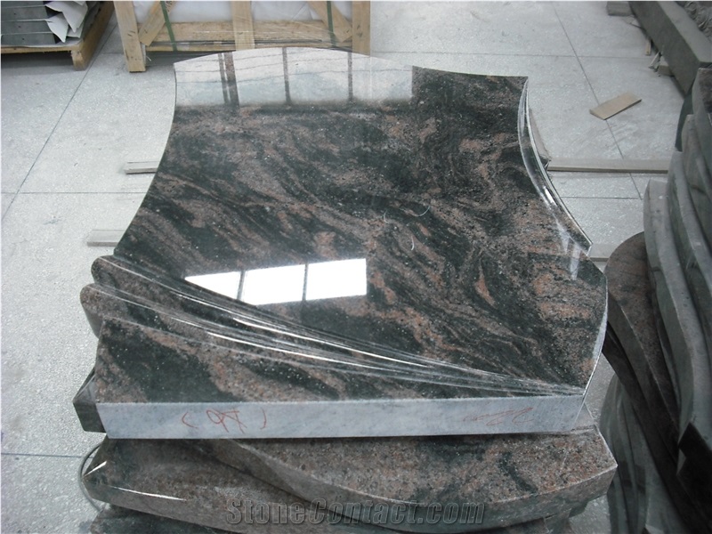 European Style Brown Granite Headstone Design, Brown Granite Monument & Tombstone