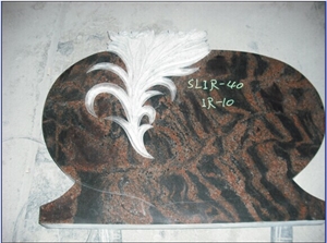 European Style Multicolor Granite Tombstone, Monument,Polished and Carving Flower Headstone&Gravestone