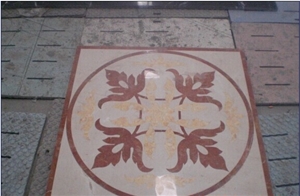 Flower Marble Medation,Square Floor Medation