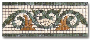 multicolor marble Flower Mosaic Line, Chipped Mosaic border line multicolor marble Flower Mosaic Line, Chipped Mosaic border line