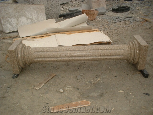 G350 Gold Granite Column,Solid Column, G350 Gold Column Yellow Granite Columns