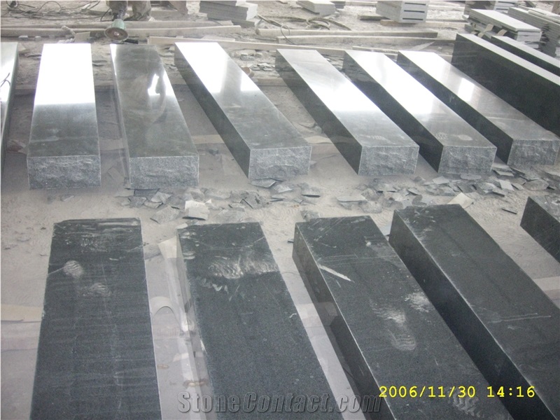 G654 Dark Grey Granite Polished Kerbstone