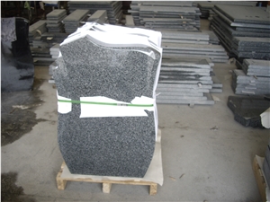 G654 dark grey granite tombstone, single headstone, gravestone