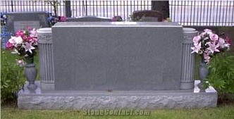 G654 Granite Tombstone, Grey Tombstone