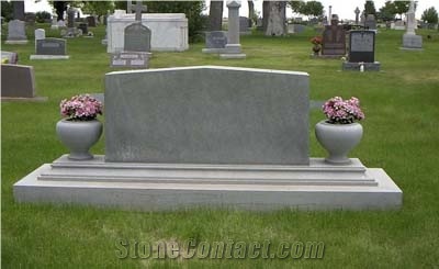 G654 Granite Tombstone, Grey Tombstone