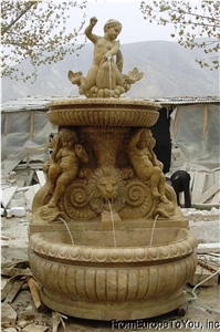 garden water fountain,stone water fountain, marble water fountain, sculptured fountain