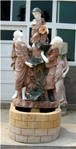 garden water fountain,stone water fountain, marble water fountain, sculptured fountain