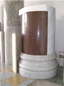 Grainte Splice Marble Round Column