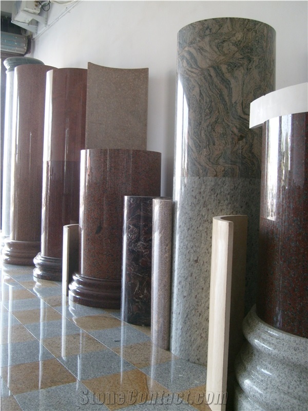 Grainte Splice Marble Round Column