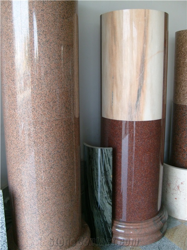 Grainte Splice Marble Round Column