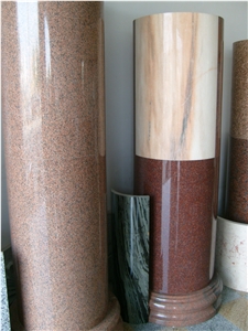Grainte Splice Marble Round Column