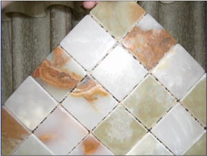 Green Onyx Brick Polished Mosaic