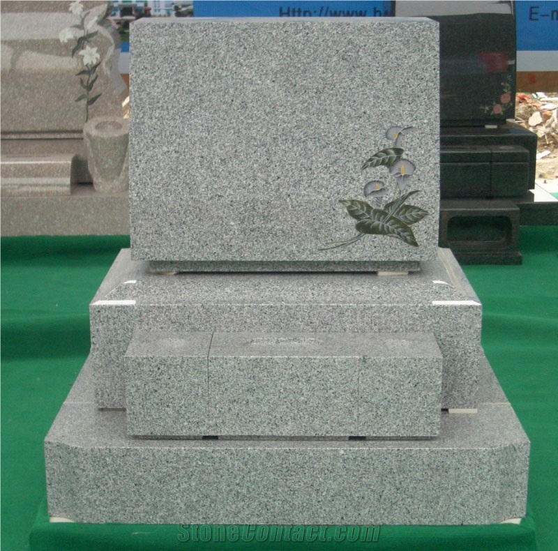 Grey Granite Tombstone,Upright Tombstone