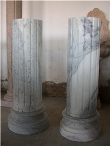 Guangxi White Marble Column,Round Column Guangxi White Marble Column,Round Column