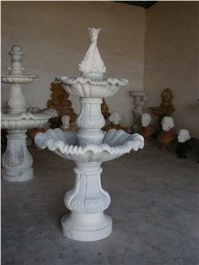 Gunagxi White Marble Fountain,Garden Fountains