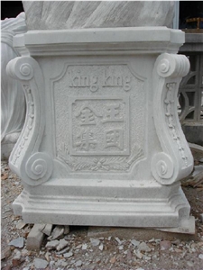 Han White Marble Column Base
