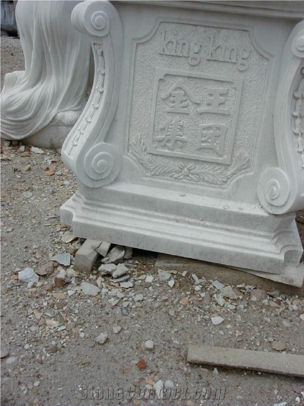 Han White Marble Column Base