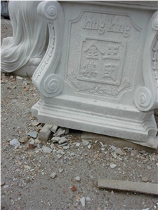 Han White Marble Column Base