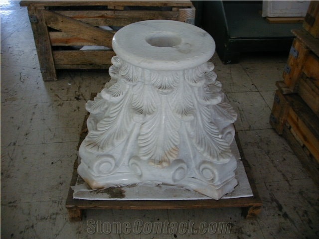 Hand-Carved Column Base, Column Base Marble Columns