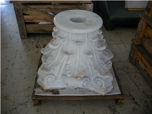 Hand-Carved Column Base, Column Base Marble Columns