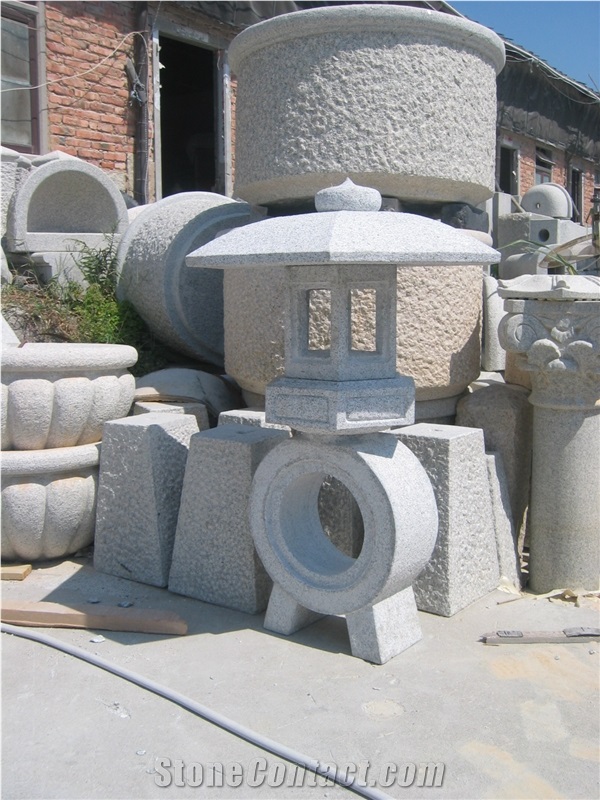 Handmade G603 Garden Stone Lantern, G603 Grey Granite Lanterns