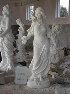 human stone sculpture,western woman statue,