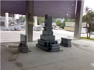 Japanese Style Tombstone, G654 Granite Monument