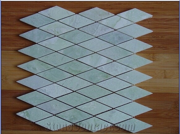 Lighe Green onyx Diamond Mosaic, polished mosaic