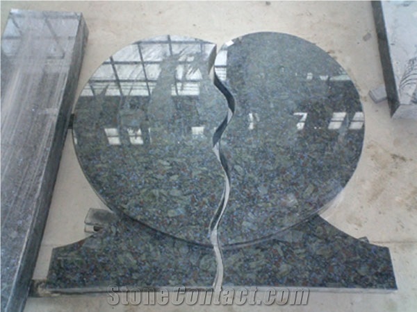 Light Green Granite Heart Shape Monumnet, Granite Heart Tombstone