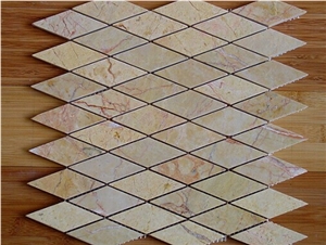 Light Yellow Marble Mosaic,wall mosaic,polished mosaic