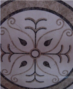 Marble Water-Jet Medallion Design,Round, Square Floor Medallion