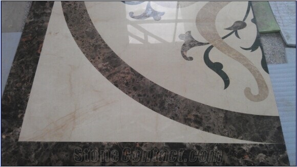 Marble Water-Jet Medallion, Round Medallion,Square Medallion,Floor Medallion