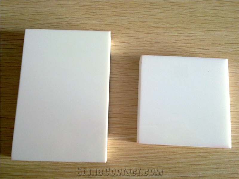Polished Pure White Nano Microcrystalline Stone Tiles