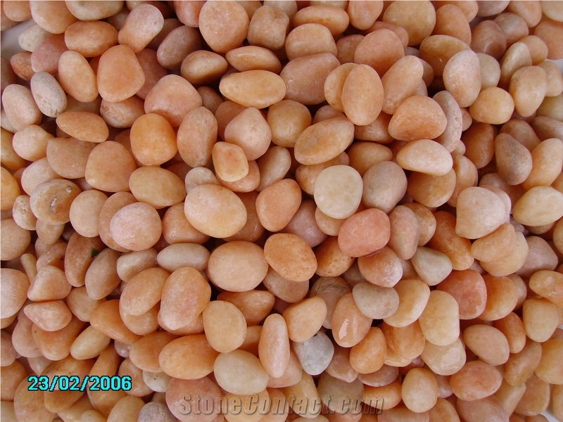 Polished Yellow Pebbles on Sale