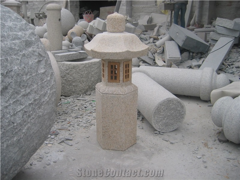Popular G682 Granite Lantern, G682 Yellow Granite Lanterns