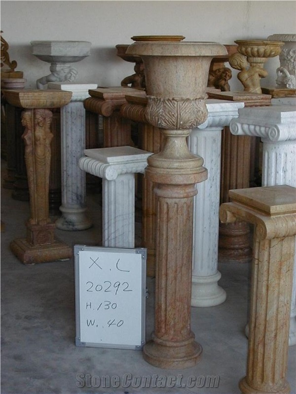 Red & Beige Marble Column