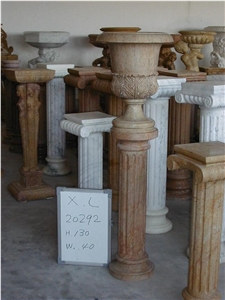Red & Beige Marble Column