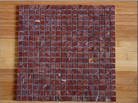 Red Marble Polished Mosaic,brick mosaic,wall mosaic,floor mosaic