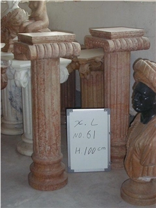 Roman Columns & Pillars,Round Column,Constructive Stone Column, Column Red Marble Roman Columns