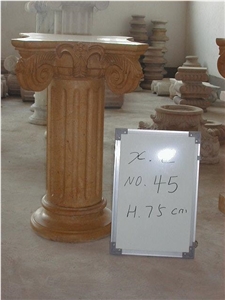 Roman Columns & Pillars,Yellow Round Column, Column Yellow Marble Roman Columns