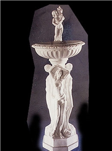 Sculpture Fountain, White Granite Fountains