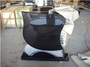 shanxi black granite tombstone,single monument,upright tombstone,headstone
