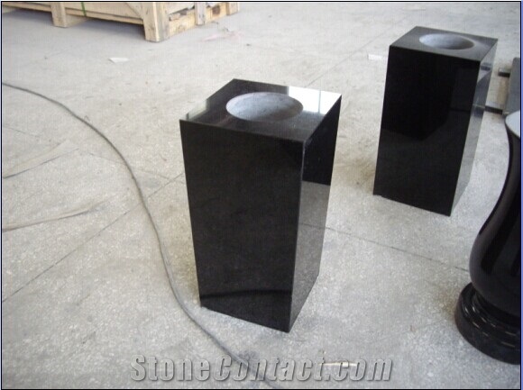 Shanxi Black Granite Vases,Granite Monumental Lanterns, Vases