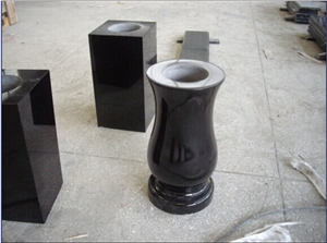 Shanxi Black Granite Vases,Granite Monumental Lanterns, Vases