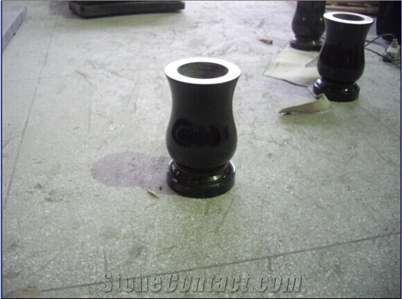 Shanxi Black Granite Vases,Granite Monumental Lanterns, Vases
