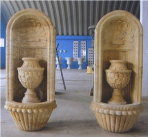 Special Design Beige Marble Stone Flower Pot, Beige Marble Flower Pots