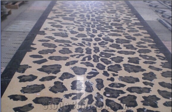 Square Floor Marble Water-Jet Medallion,aretificial stone