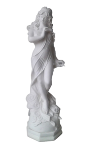 Stone Carving Woman Statue, White Marble Sculptures,Outdoor Garden Figure Sculpture