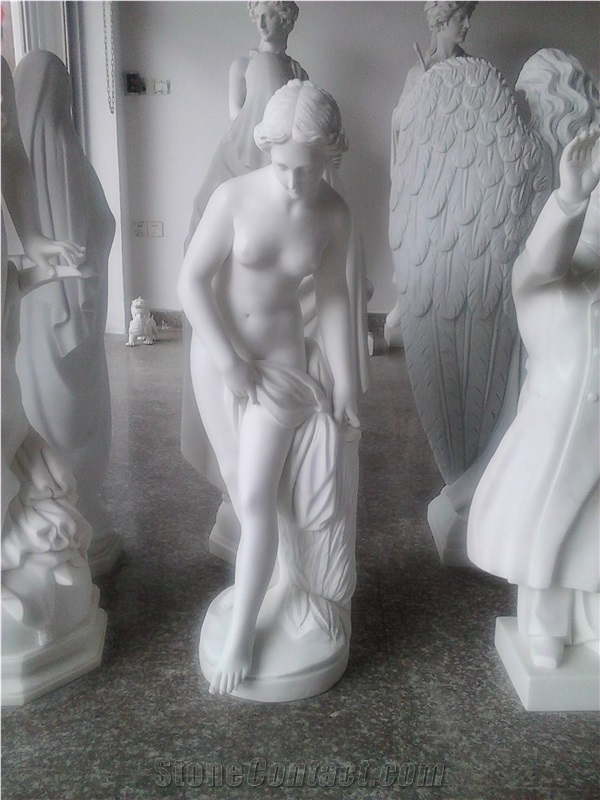 Western Figure Statue, Human Carving Stone Sculpture,White Marble Garden Sculptures